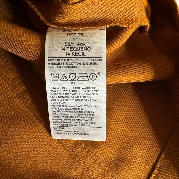 NWT Banana Republic Rust Orange Paper Bag Skirt with Belt womens 14 petite - Picture 6 of 10